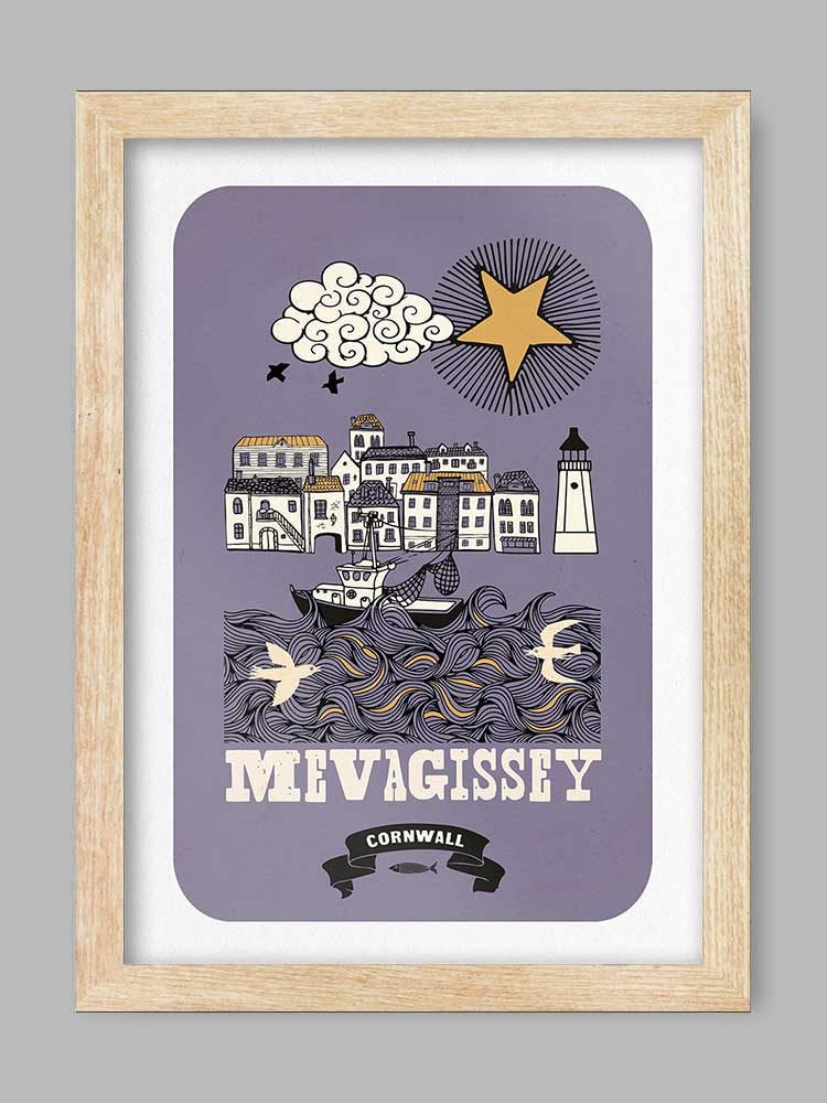 Mevagissey Retro Print - Image 3