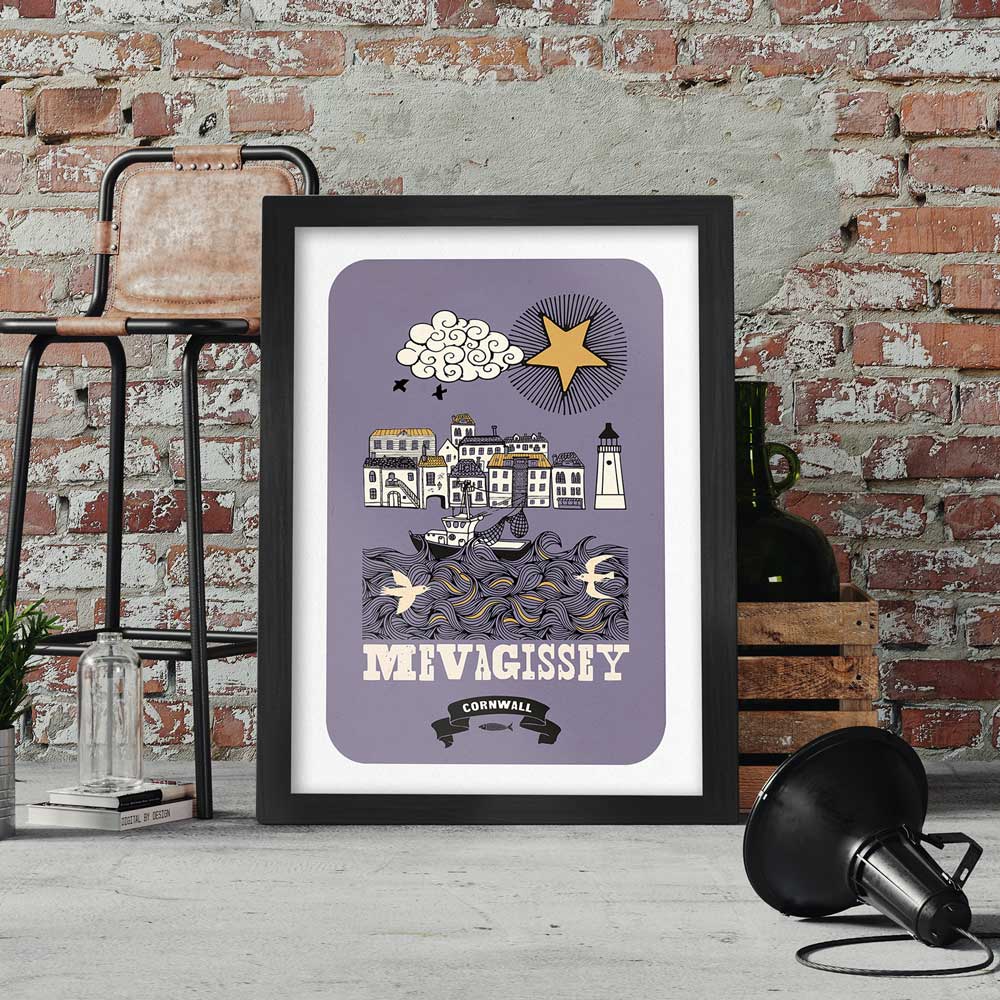 Mevagissey Retro Print - Image 5