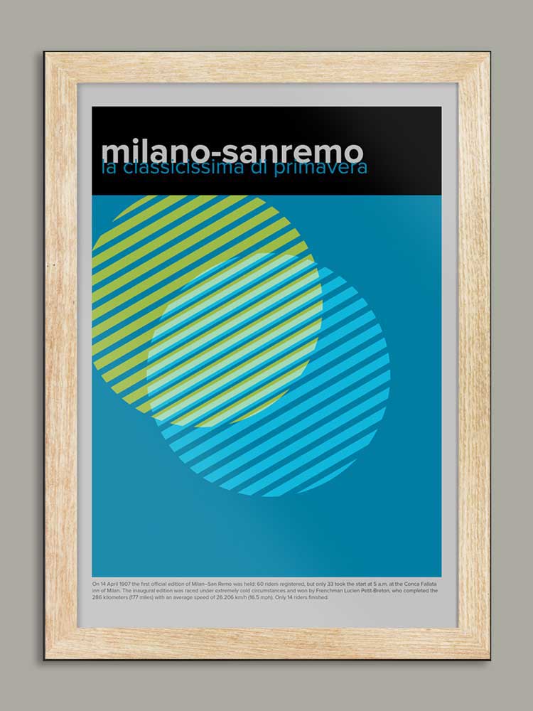 Milano-Sanremo Geometric - Cycling Print - Image 3