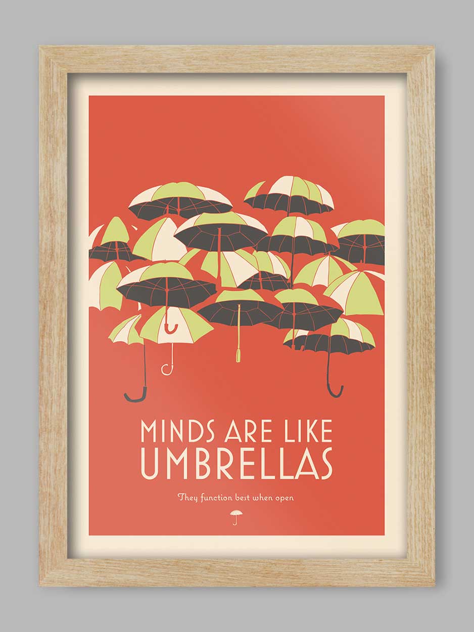 Minds Are Like Umbrellas Print - Image 3