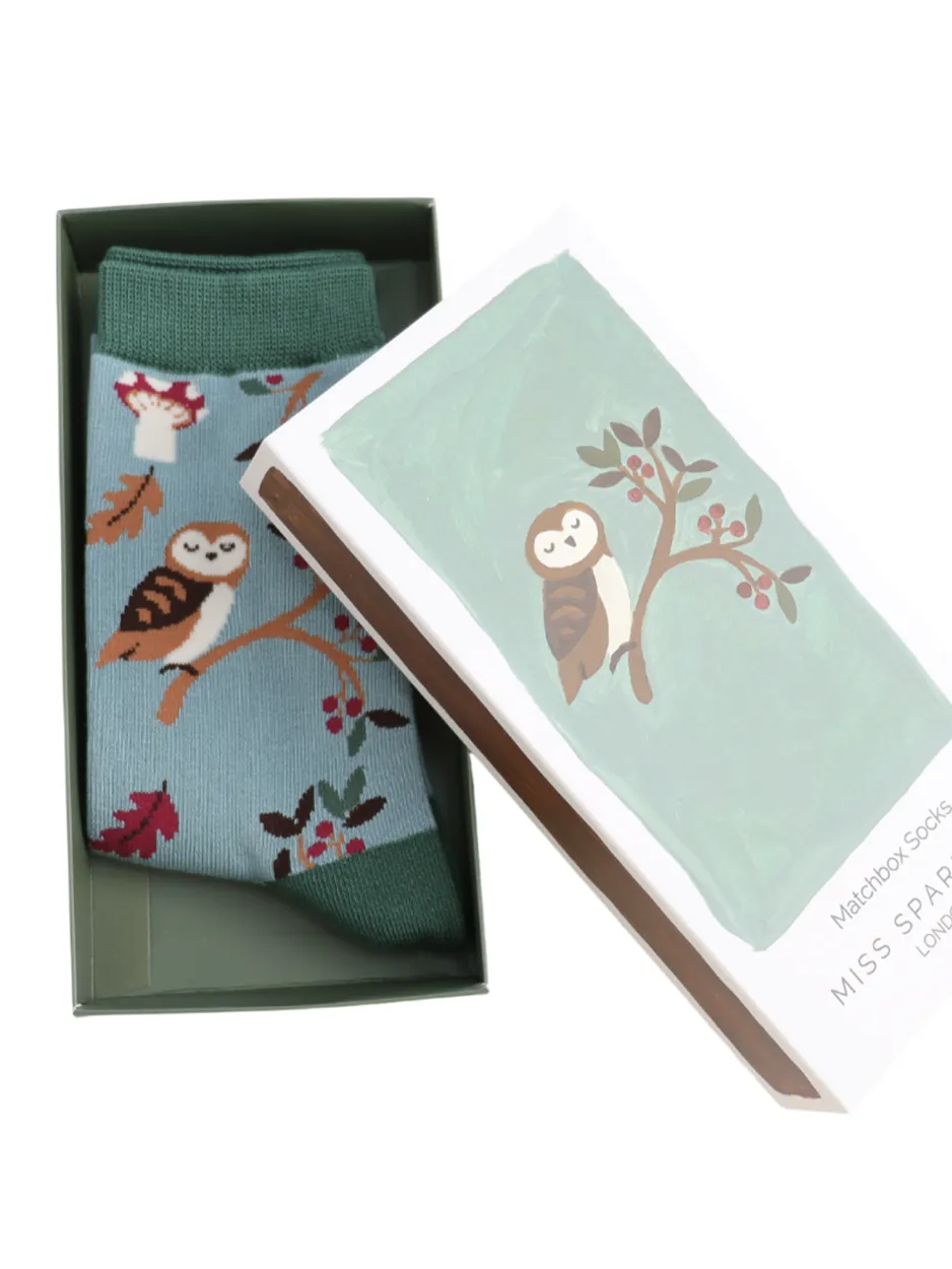 Miss Sparrow Socks - Woodland Owl in Gift Box