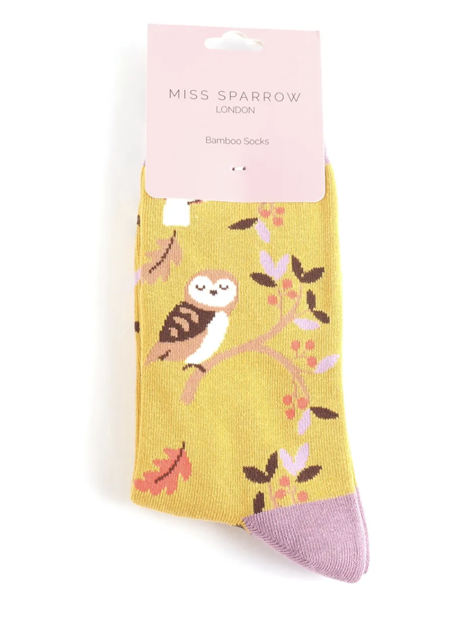 Miss Sparrow Socks - Woodland Yellow - Image 2