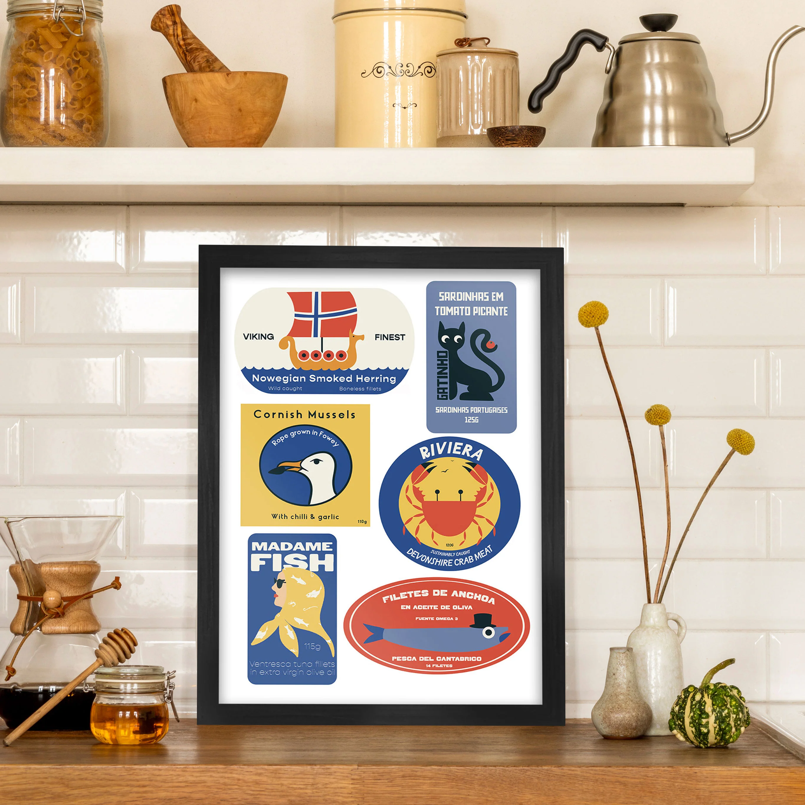 Mixed Tinned Fish Print - Image 4
