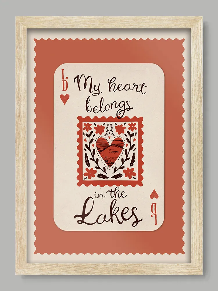 My Heart Belongs In The Lakes - Lake District Print - Image 3