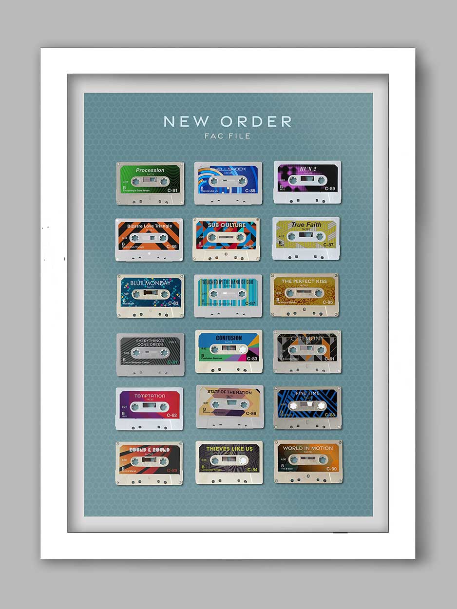 New Order 'FAC File' - Cassette Music Print - Image 2