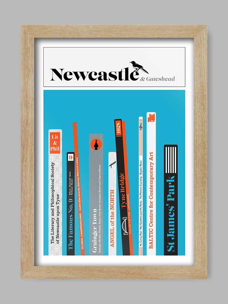 Newcastle and Gateshead Icons - Poster Print - Image 3
