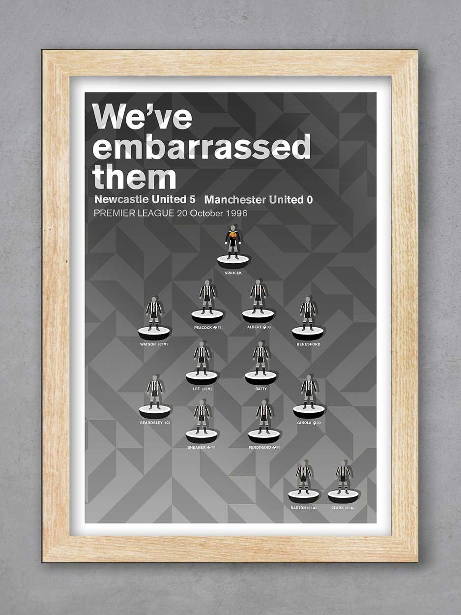 Newcastle United 96 - Football Print - Image 3