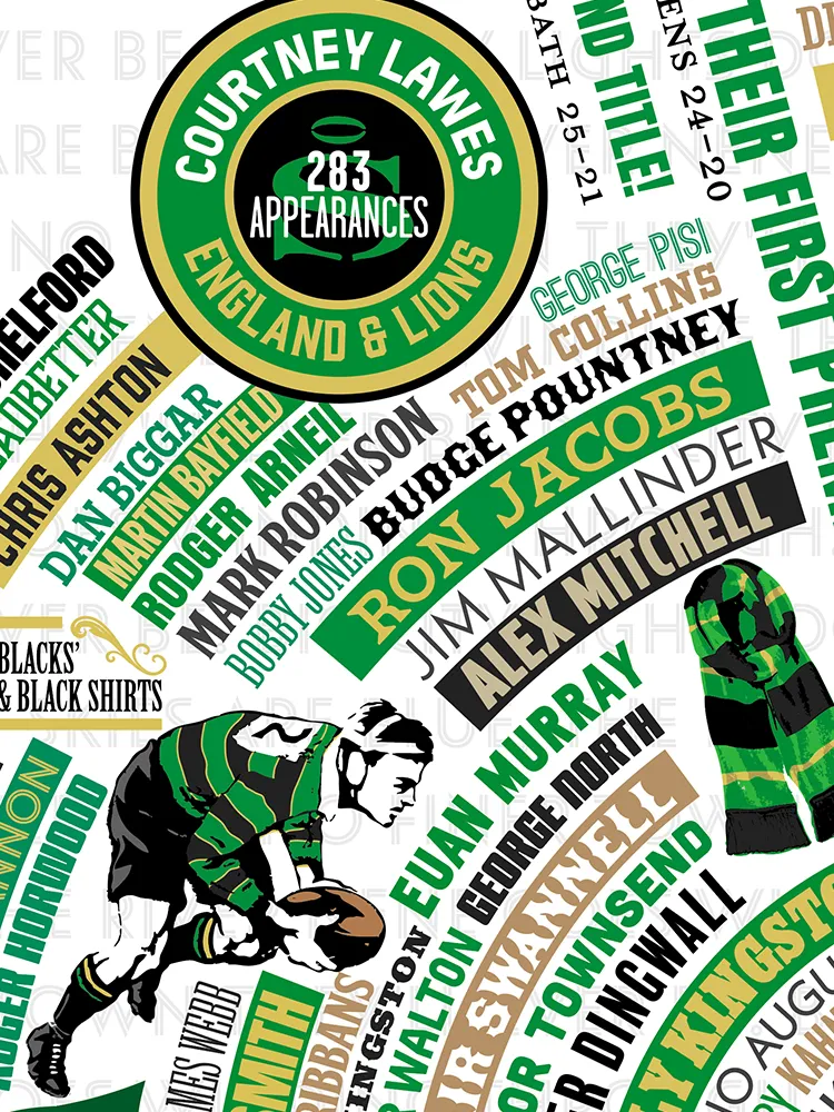 Northampton Saints Wheel of Fame - Rugby Print - Image 5