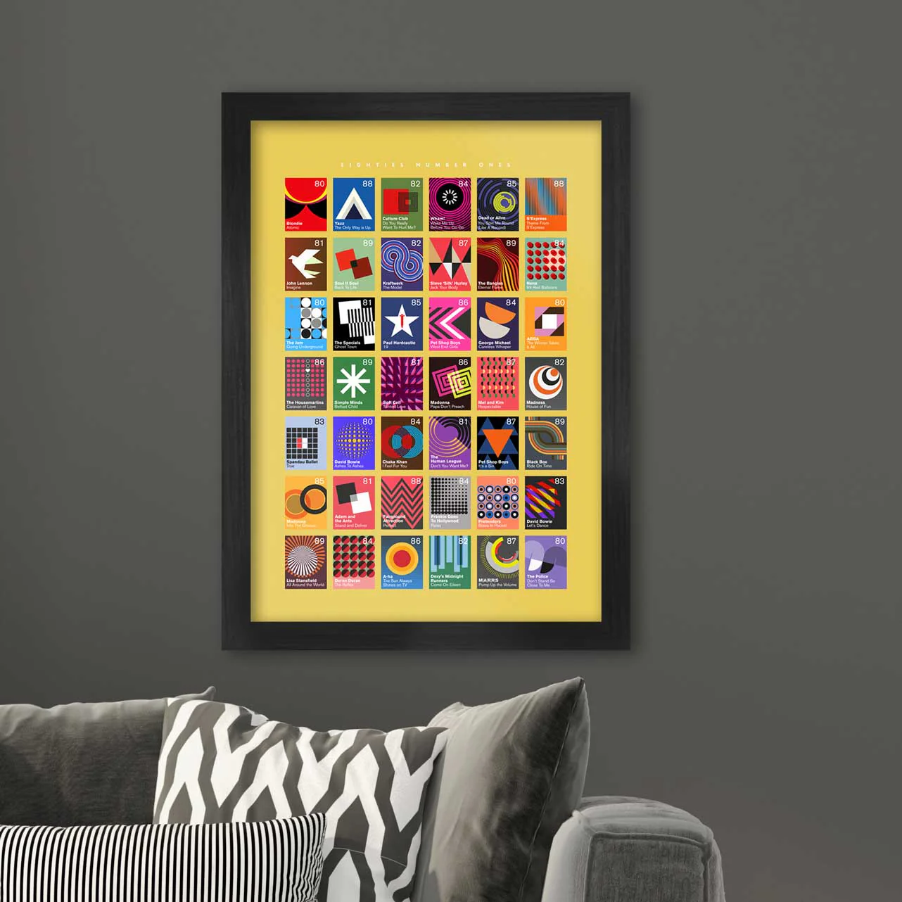 Number Ones of the Eighties - Music Print - Image 6