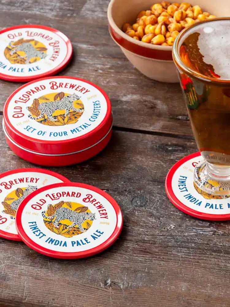 Old Leopard Brewery Metal Coaster Set - Image 2