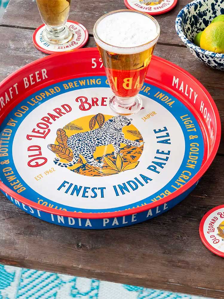 Old Leopard Brewery Metal Tray - Image 2
