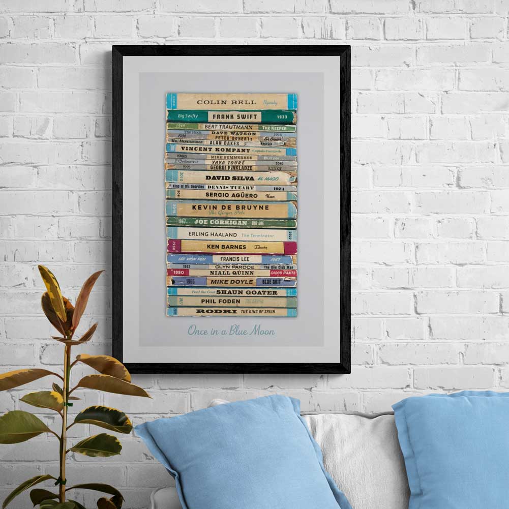 Once in a Blue Moon - Manchester City Football Print - Image 6