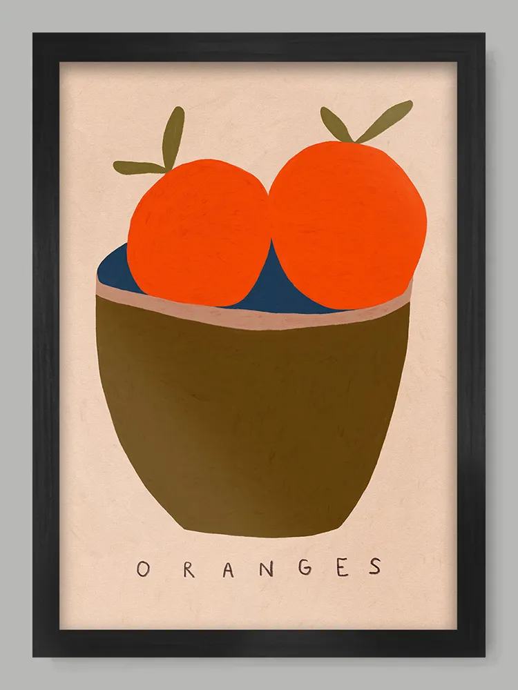 Oranges In Vase Print
