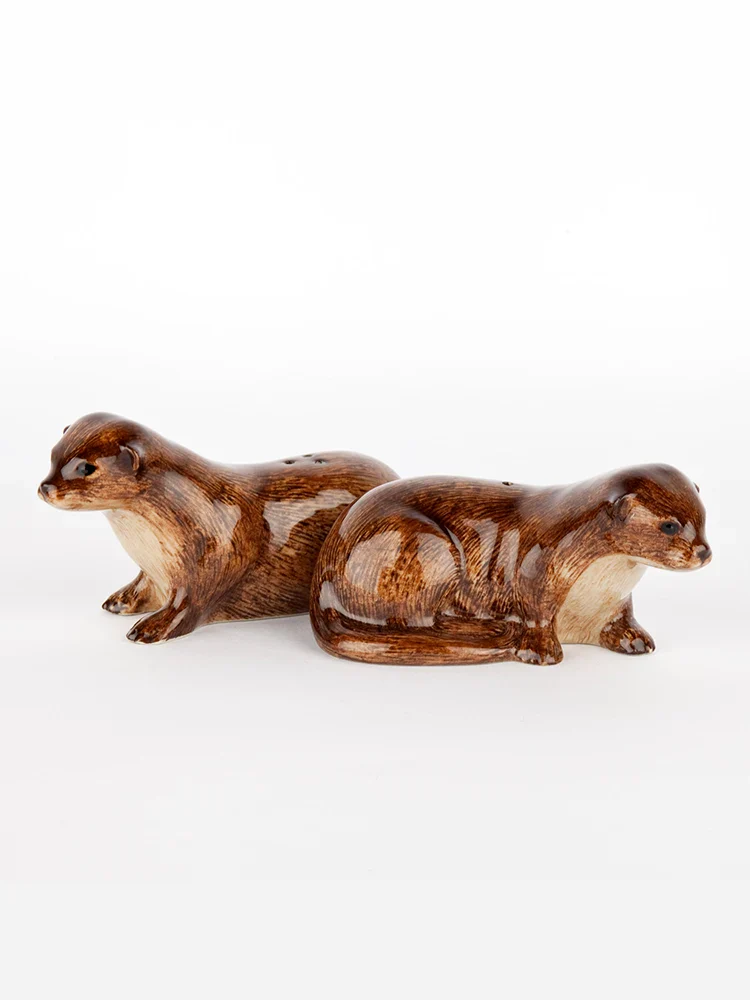 Otter Salt and Pepper Shakers by Quail Ceramics - Image 2