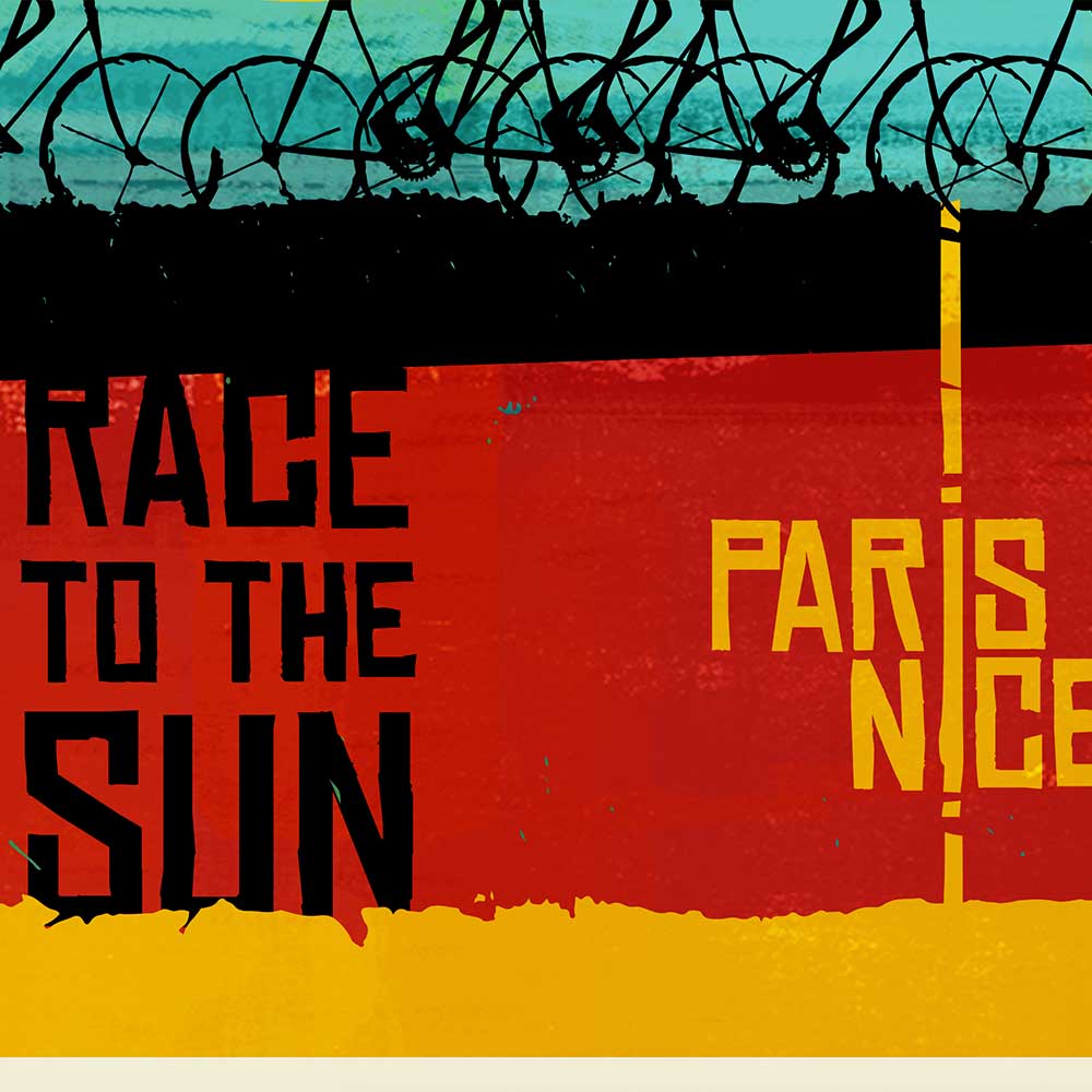 Paris-Nice The Race To The Sun - Cycling Print - Image 4