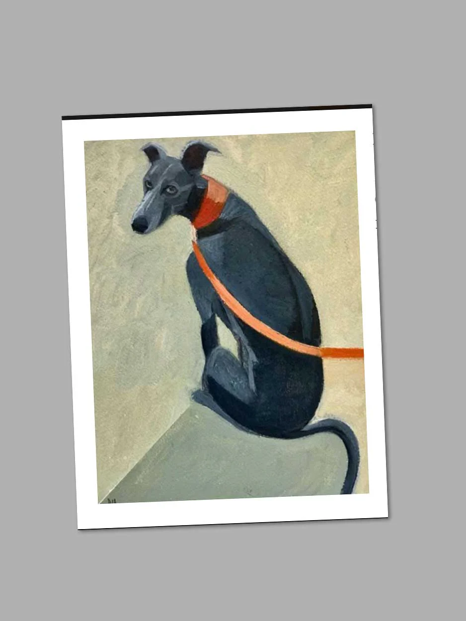 Patient Greyhound - Blank Card