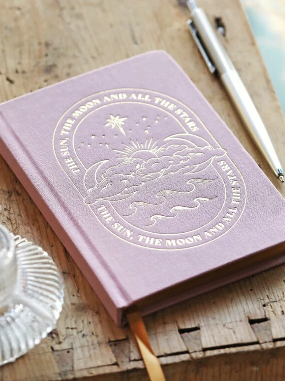Pink Sun & Moon Hardback Notebook