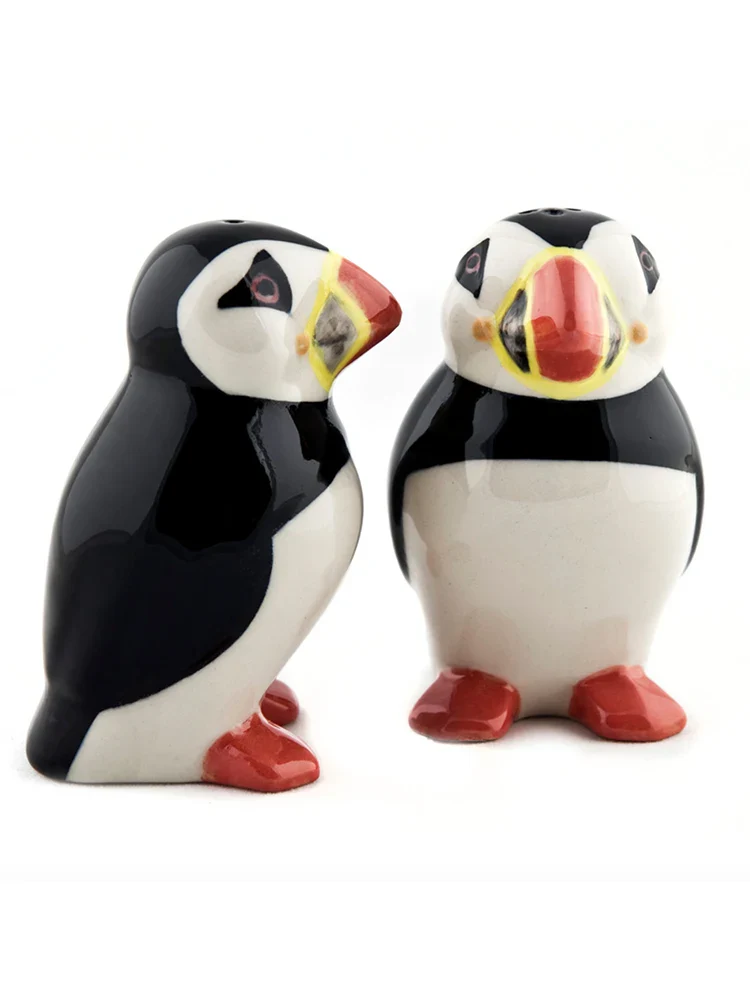 Puffin Salt and Pepper Shakers by Quail Ceramics