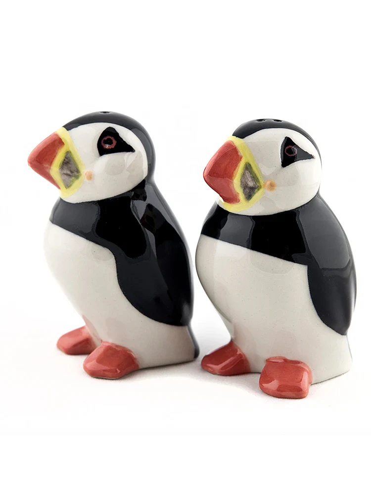 Puffin Salt and Pepper Shakers by Quail Ceramics - Image 2