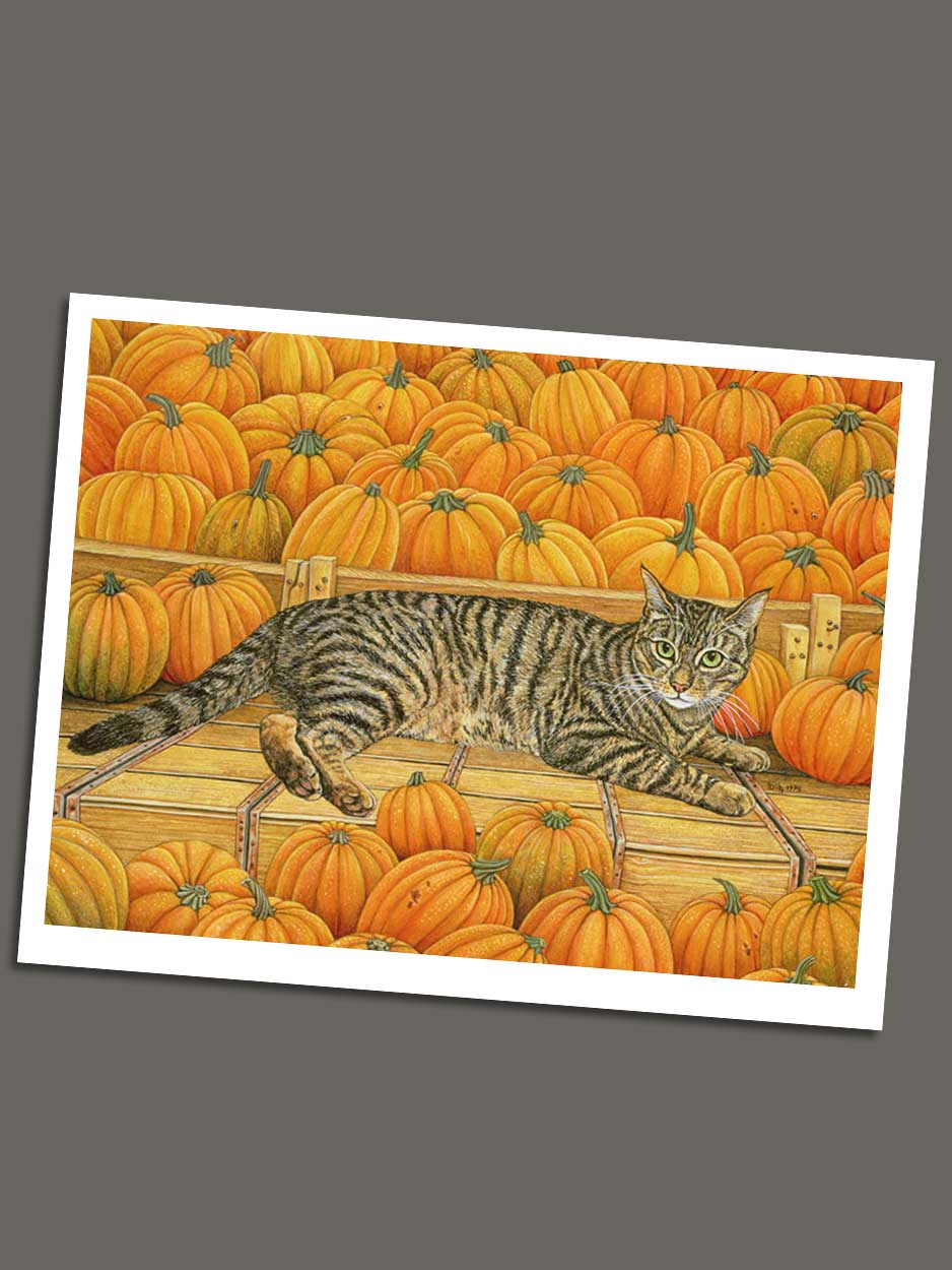 Pumpkin Cat- Blank Card