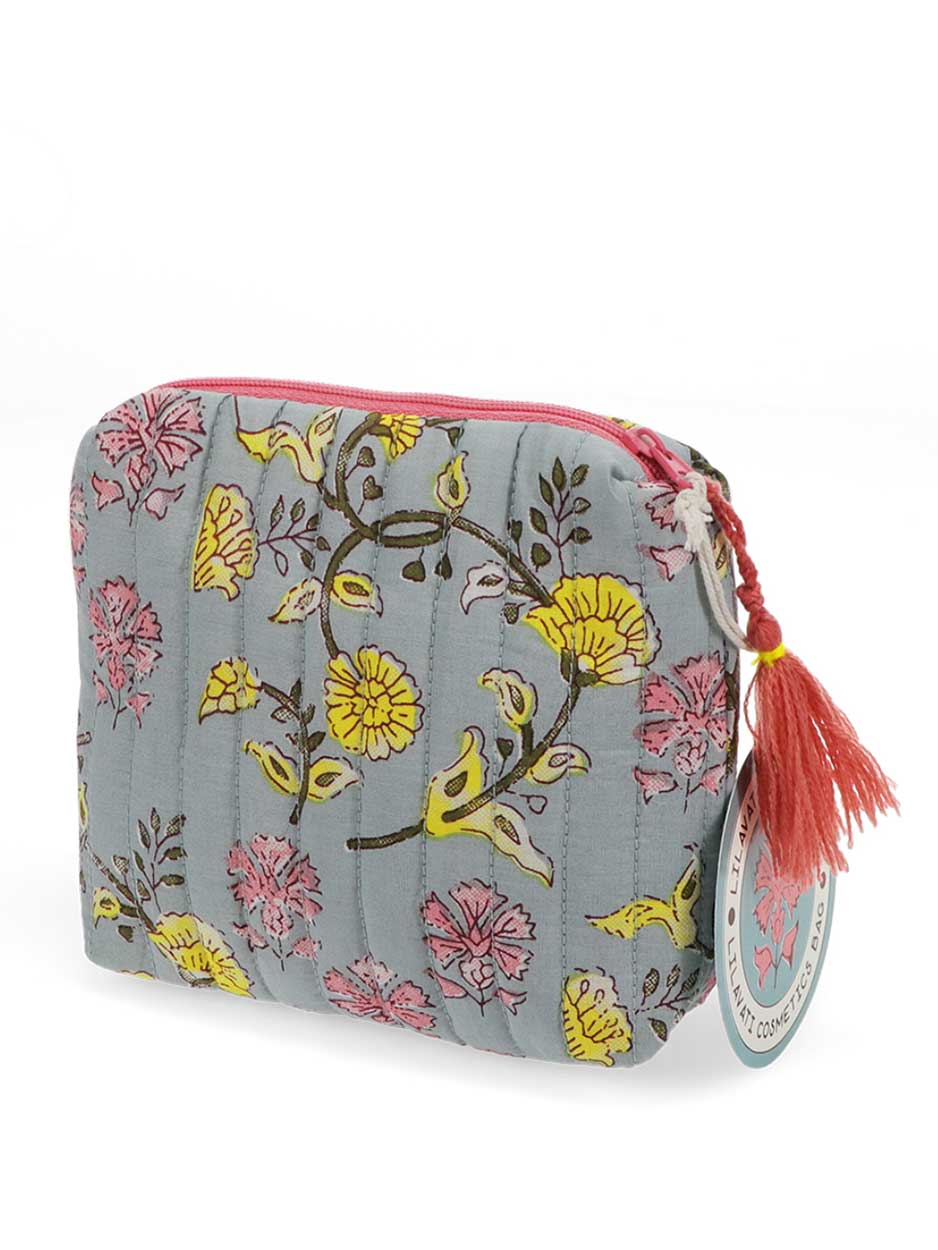 Quilted Cotton Makeup Bag - Lilavati - Image 2