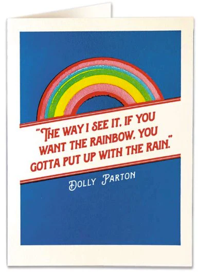 Rainbow Quote - Blank Greeting Card