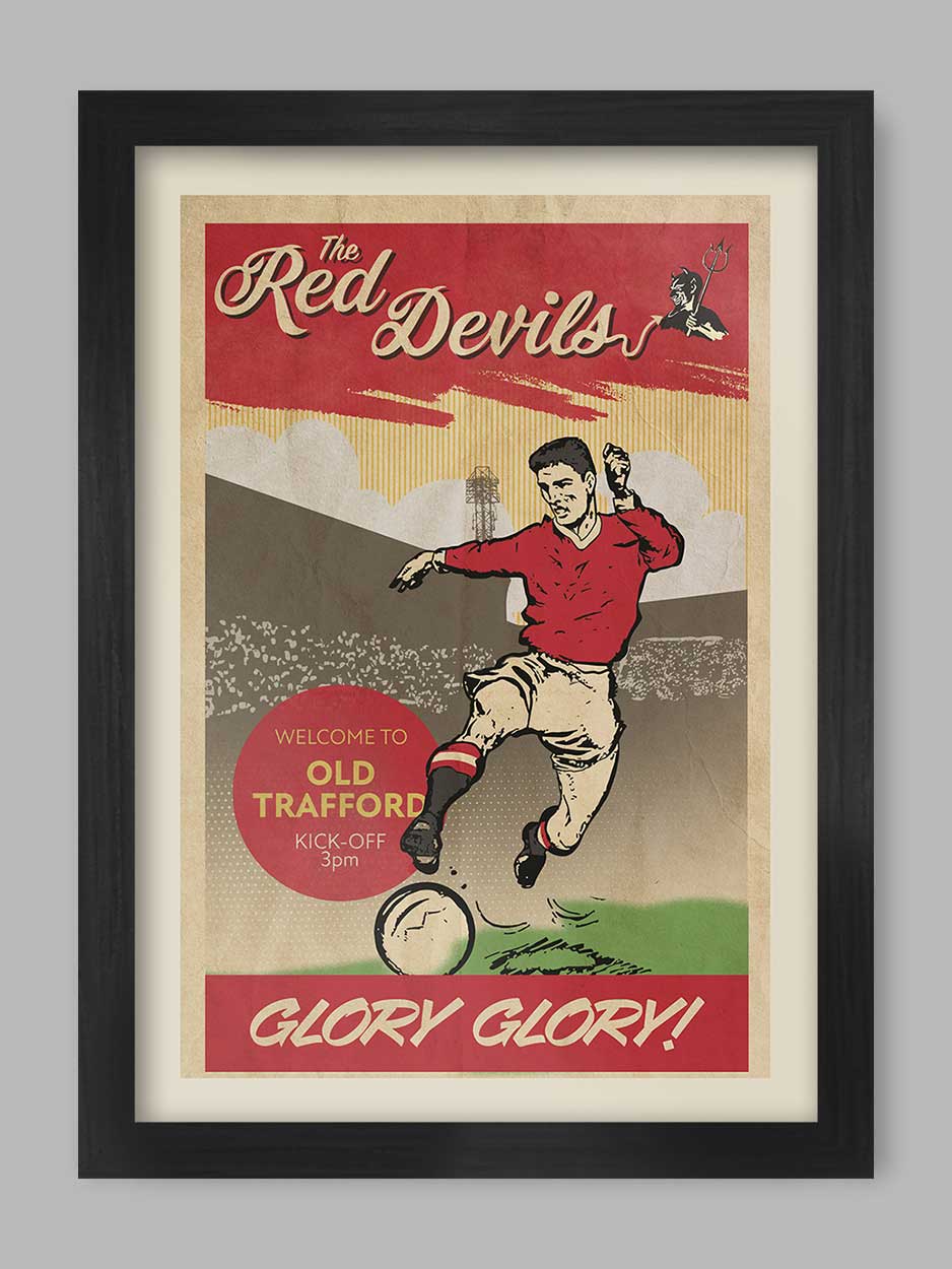 Red Devils, Manchester United - Football Print