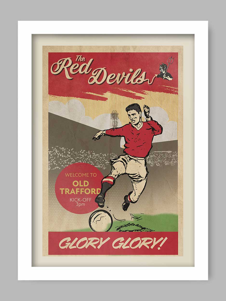 Red Devils, Manchester United - Football Print - Image 2