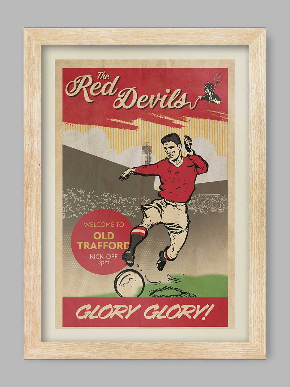 Red Devils, Manchester United - Football Print - Image 3