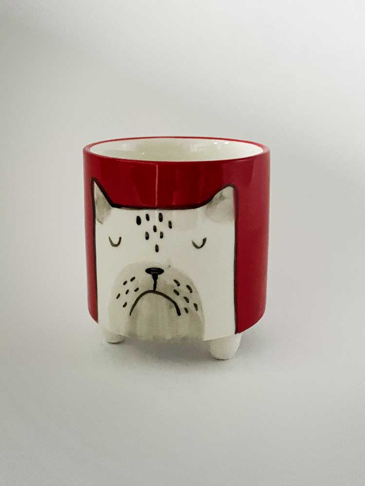 Red Dog Mini Planter