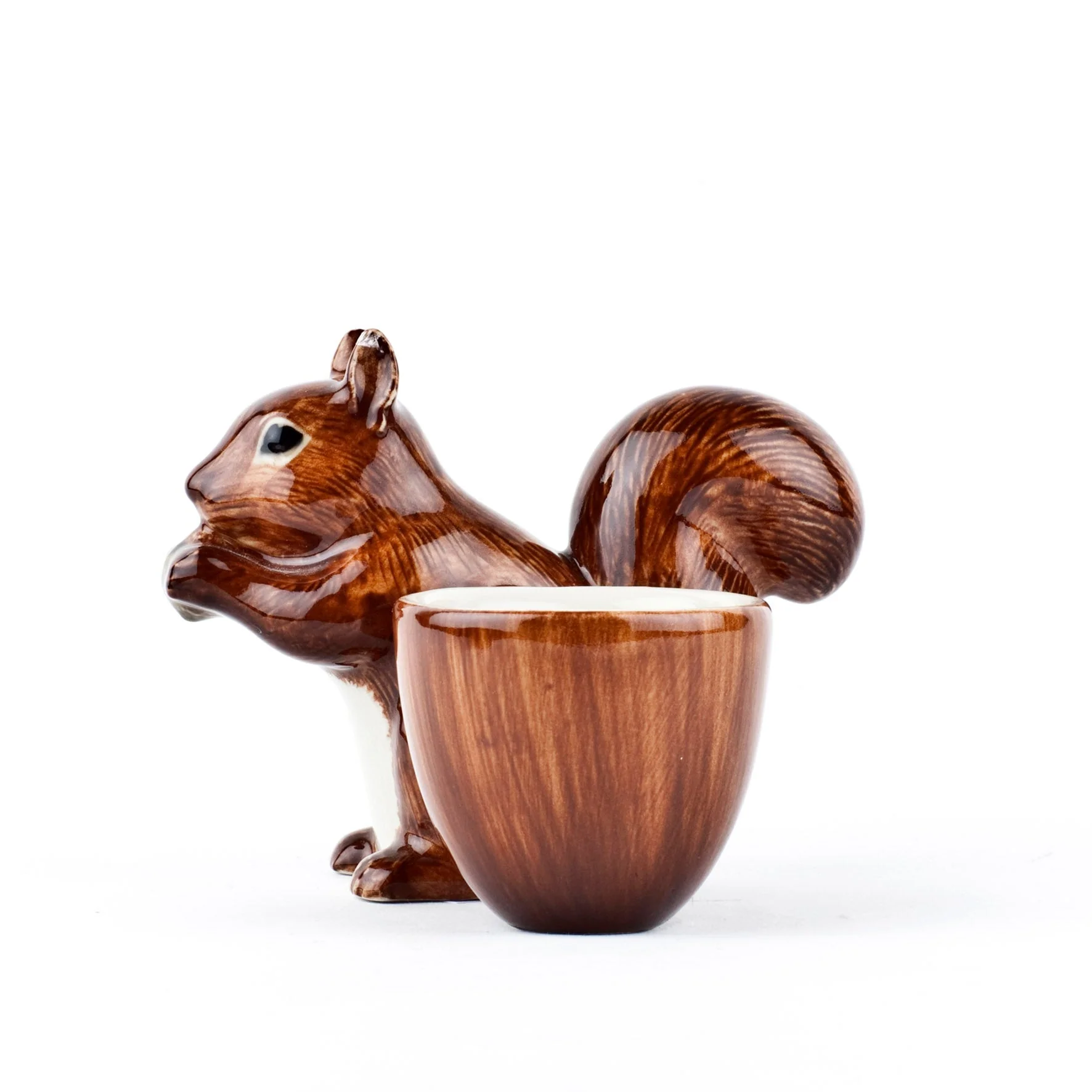 Red Squirrel Egg Cup by Quail Ceramics - Image 2