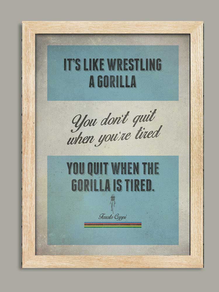 Fausto Coppi Quote - Cycling Print - Image 3
