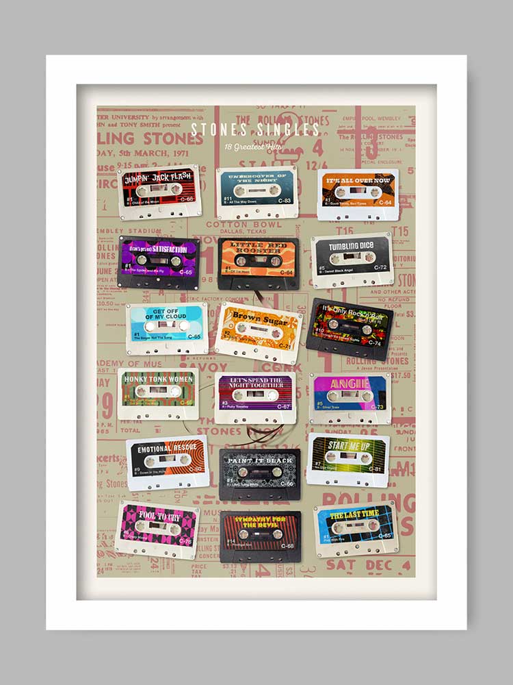 Rolling Stones Tapes - Cassette Music Print - Image 2