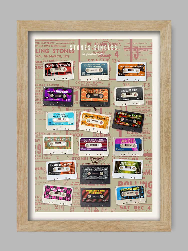 Rolling Stones Tapes - Cassette Music Print - Image 3