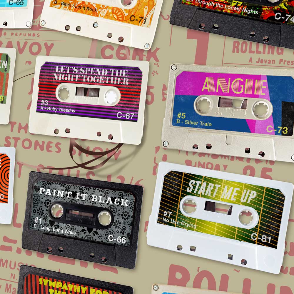 Rolling Stones Tapes - Cassette Music Print - Image 4
