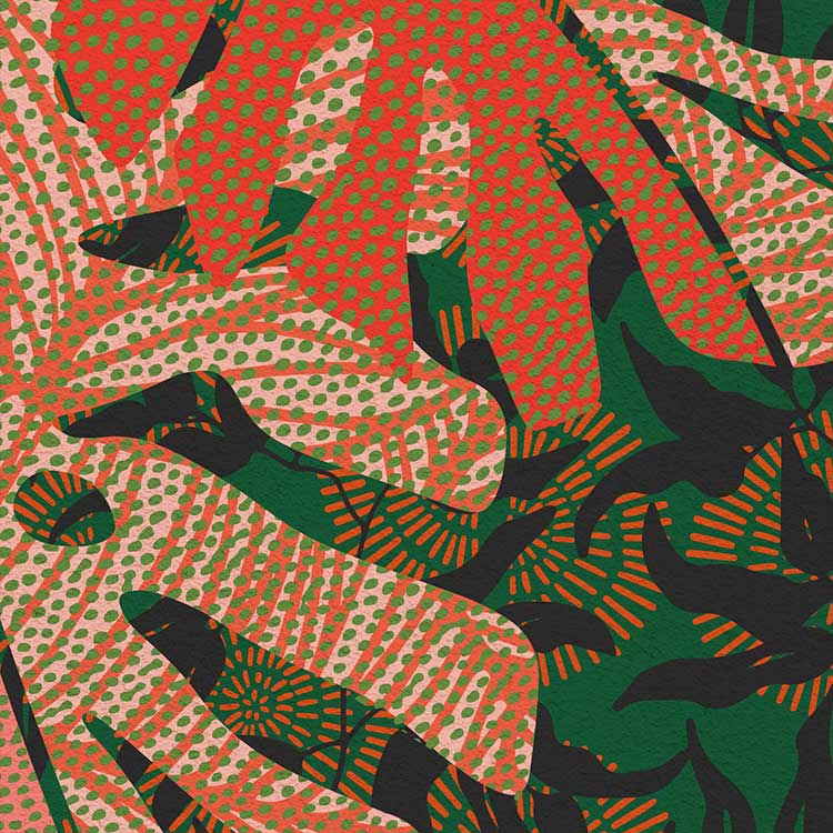 Rose et Vert - Botanical Print - Image 4