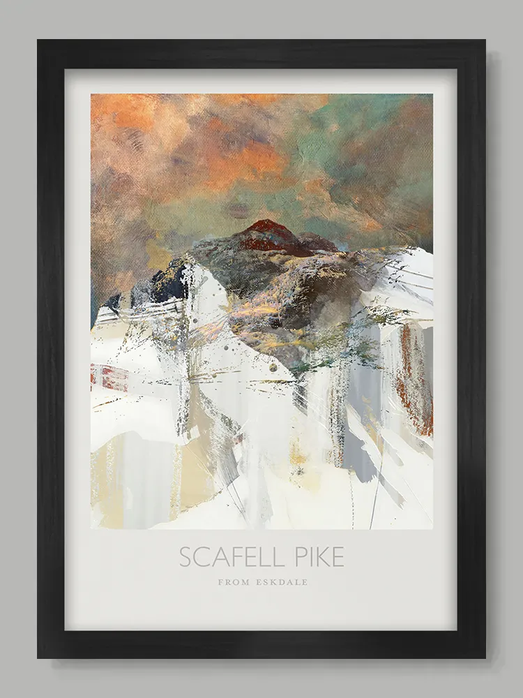 Scafell Pike From Eskdale - Lake District Print
