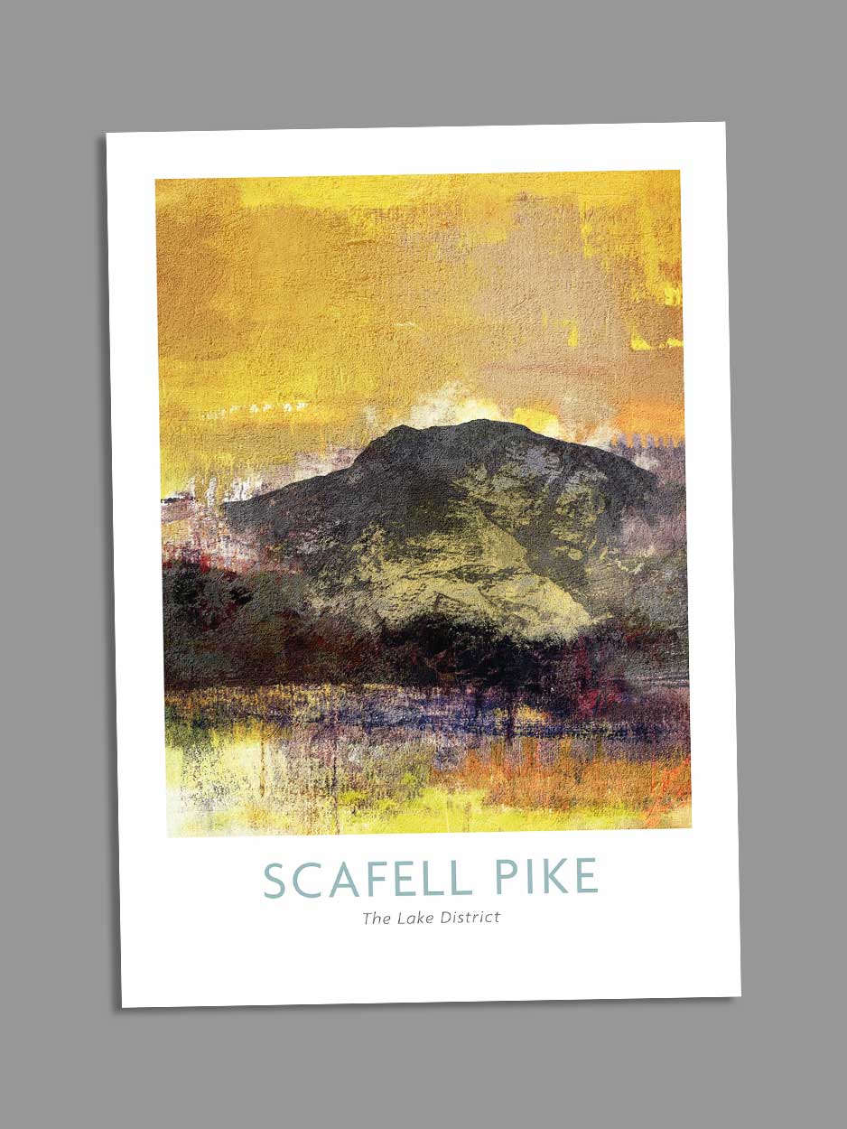Scafell Pike 3 Peaks   - Blank Greeting Card