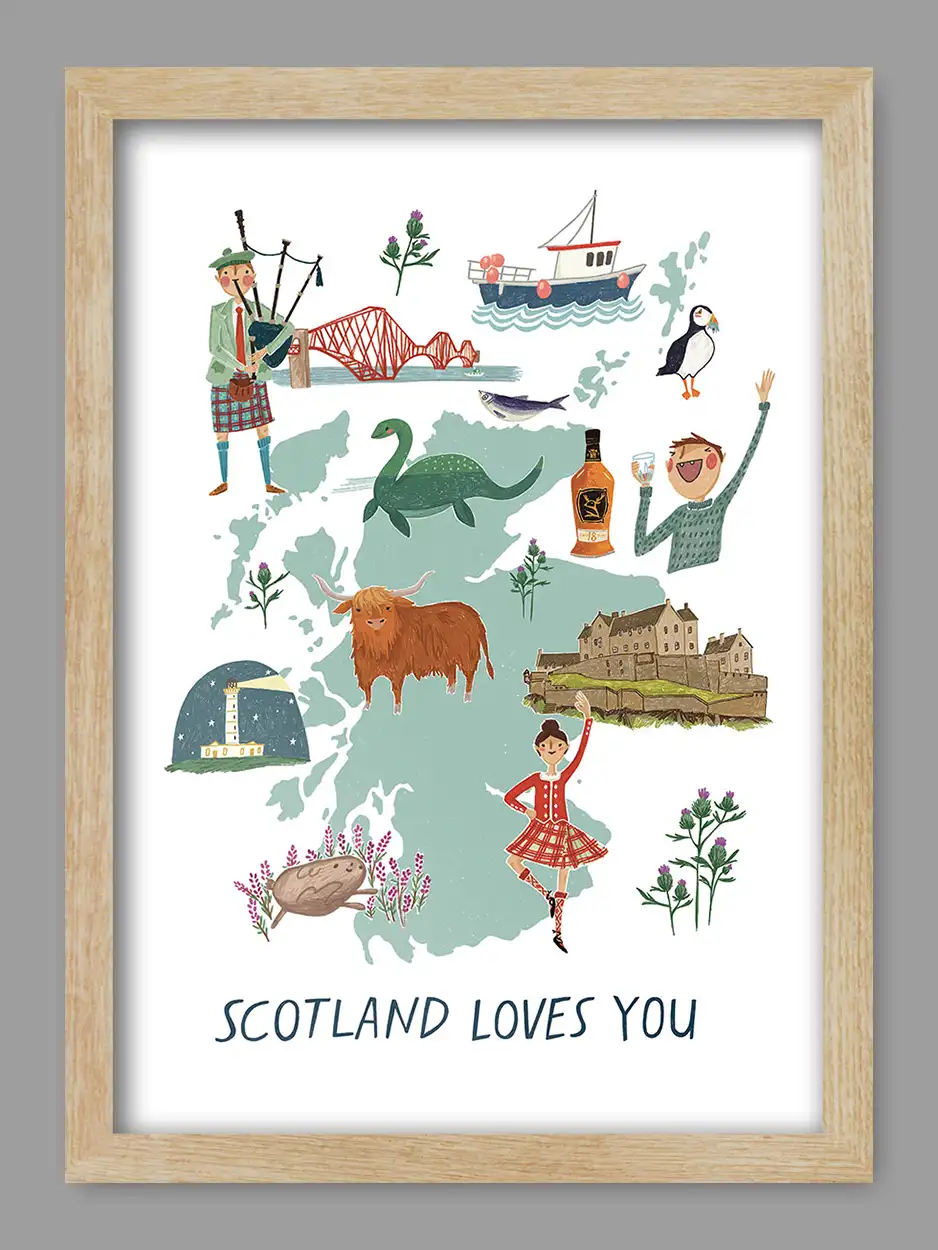 Scotland Loves You Print - Image 3