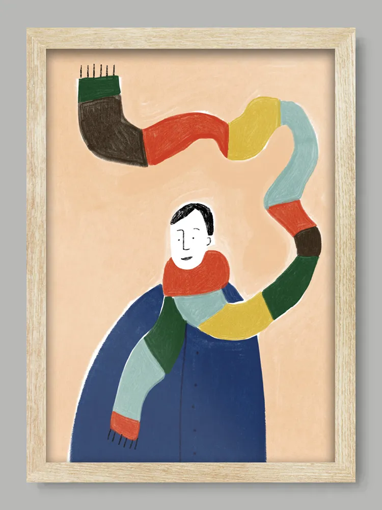 Self Portrait With Scarf Print - Image 3