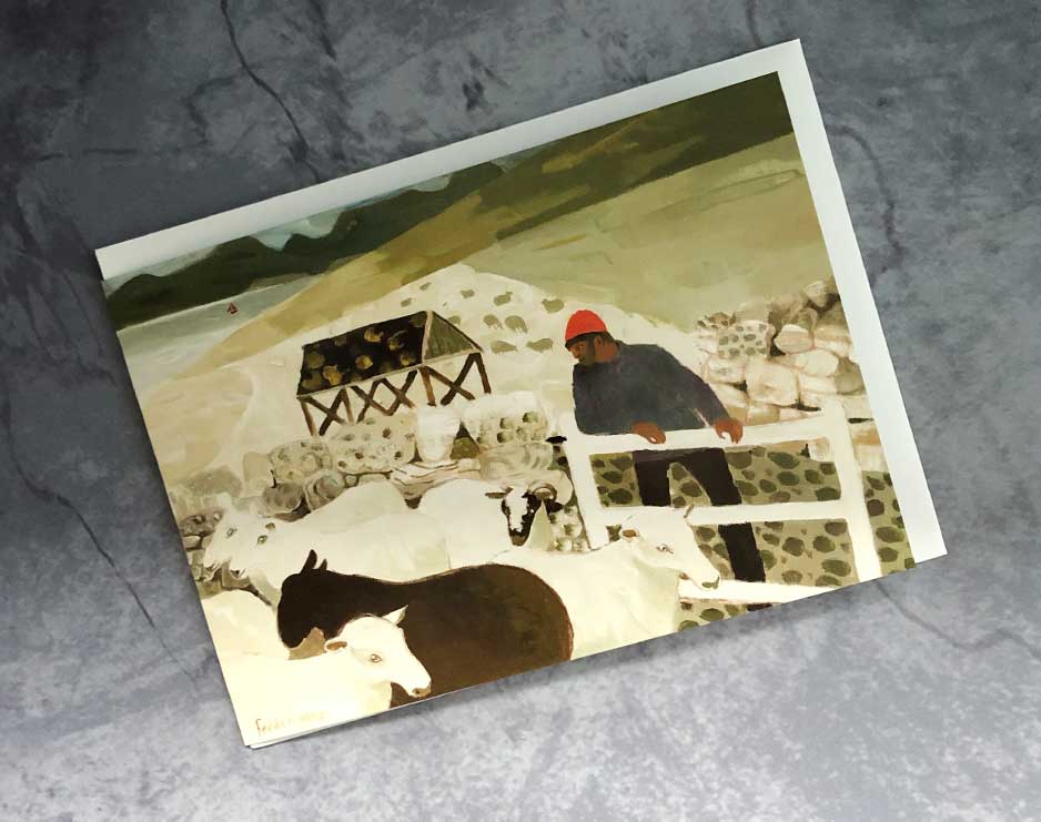 Sheep on the Farm  - Blank Greeting Card