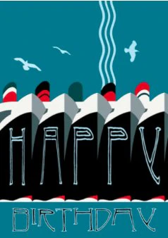 Ships -  Blank Greeting Card