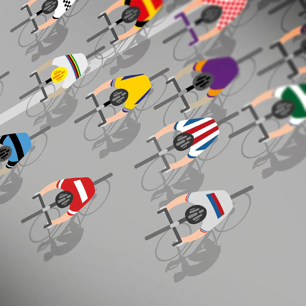 Shirts of the Peloton 2 - Cycling Print - Image 5