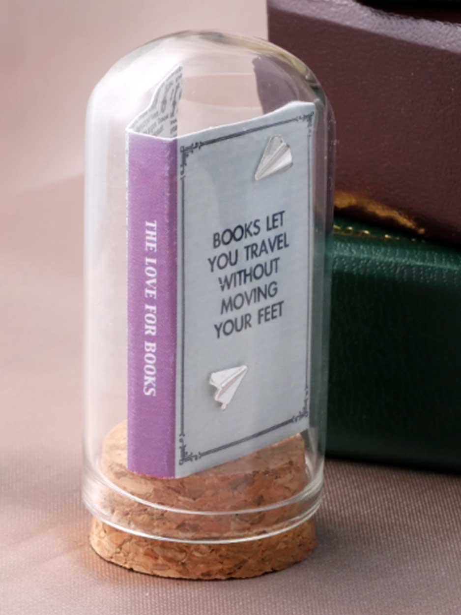 Silver 'Books Let You Travel' Earrings