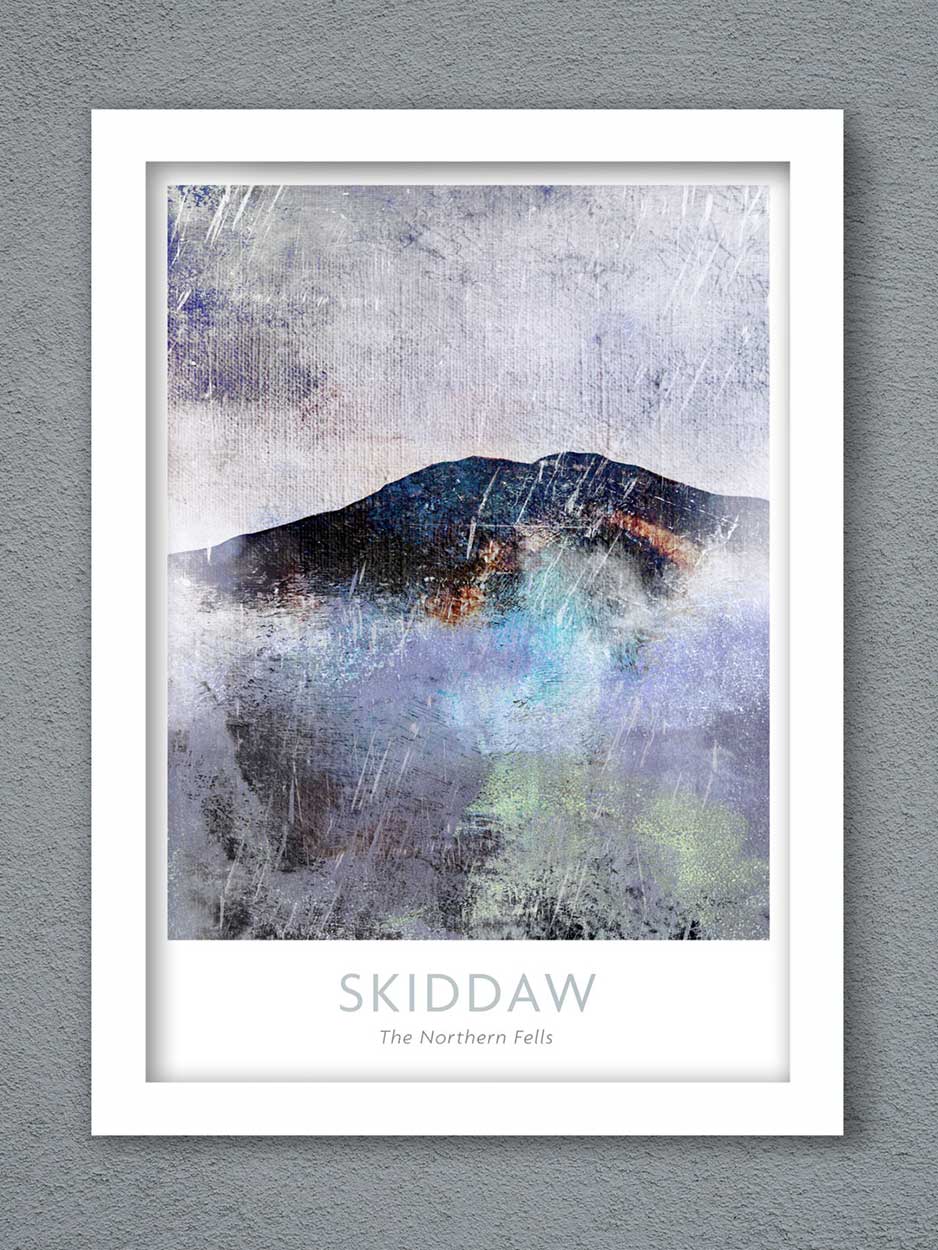 Skiddaw Abstract - Lake District Print - Image 2