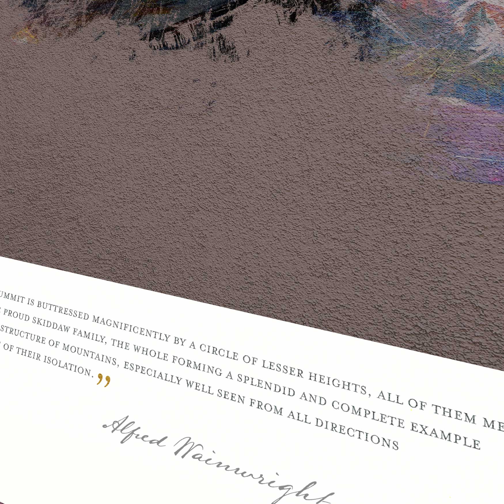 Skiddaw in Wainwright's Words - Lake District Print - Image 4