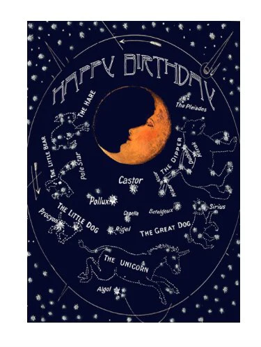 Sleeping Moon Glitter - Blank Greeting Card