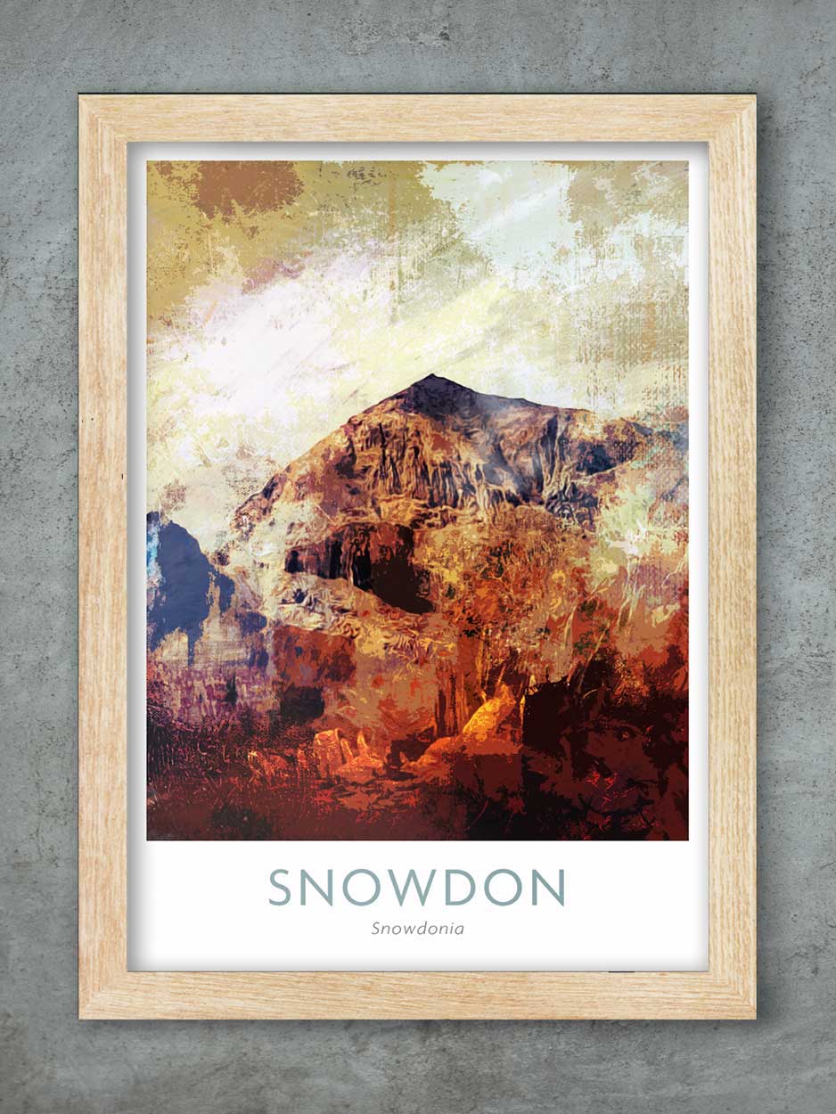 Snowdon - 3 Peaks Challenge Poster Print - Image 3