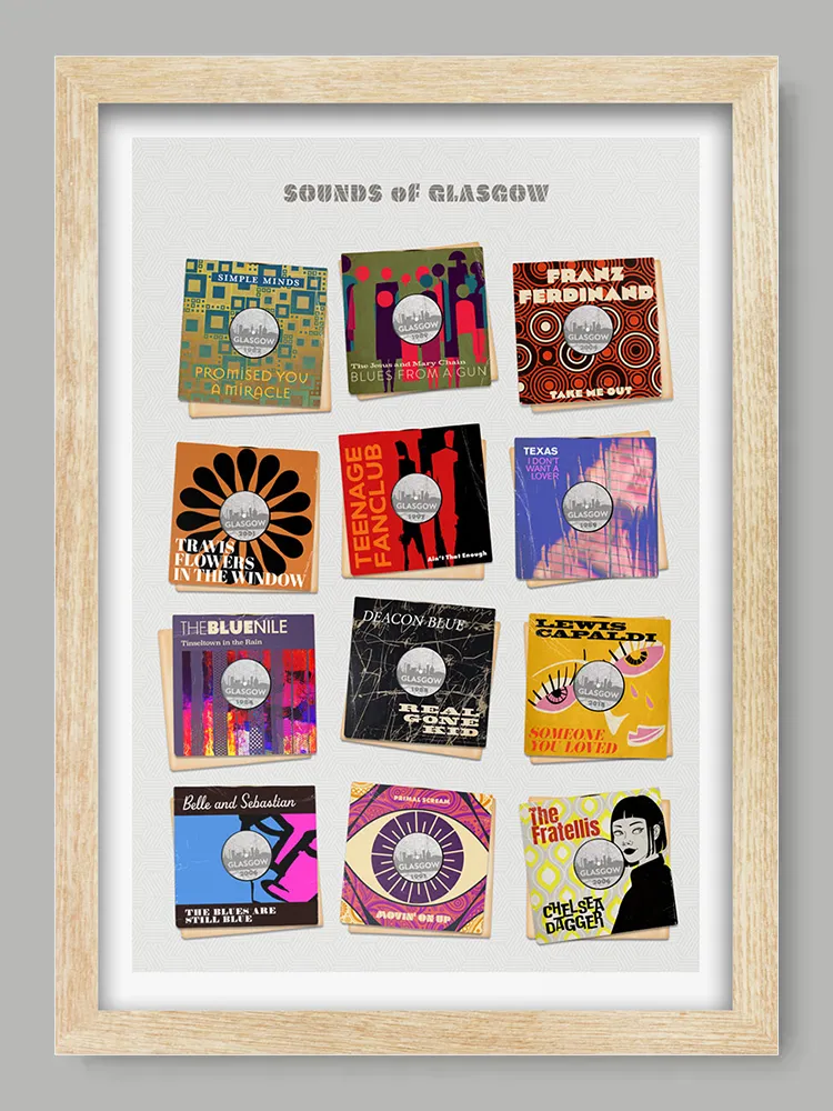 Sounds of Glasgow - Music Print - Image 3