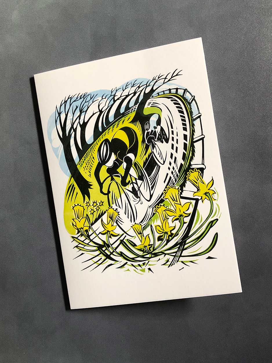 Spring Cycle - Blank Greeting Card